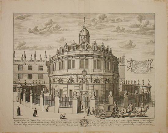 Sheldonian Theatre, Oxford. David Loggan, Oxonia Illustrata, 1675