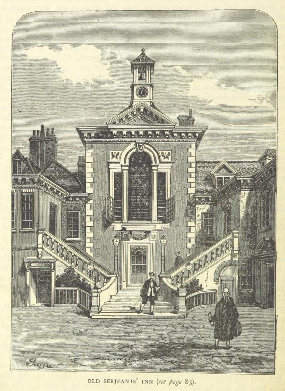 Serjeants' Inn, off Chancery Lane, in the early 1800s 
W.H., after P. Justyne